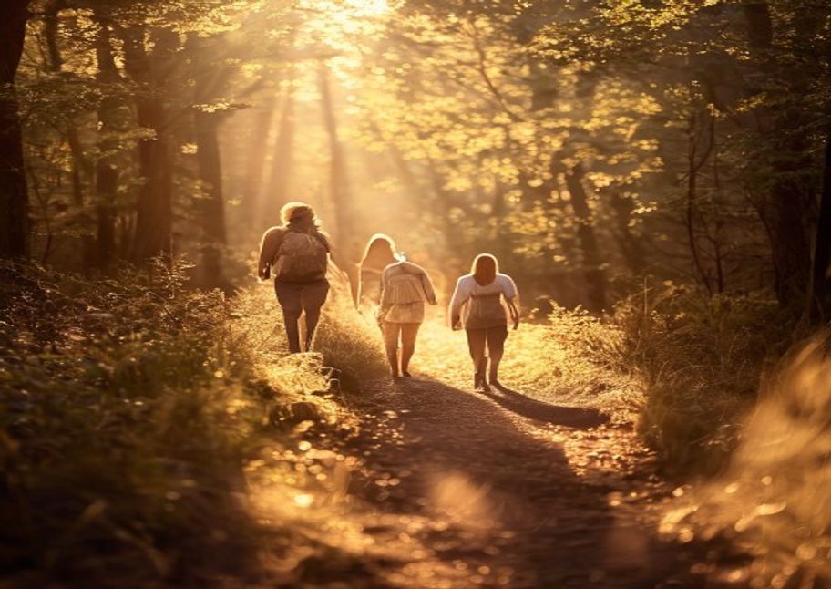 Marche de l'émerveillement en forêt